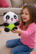 Lodër pellushi panda për fëmijë