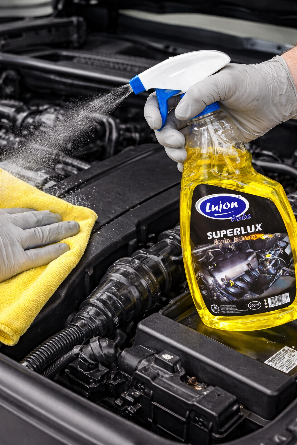 Sprej për pastrimin e motorrit