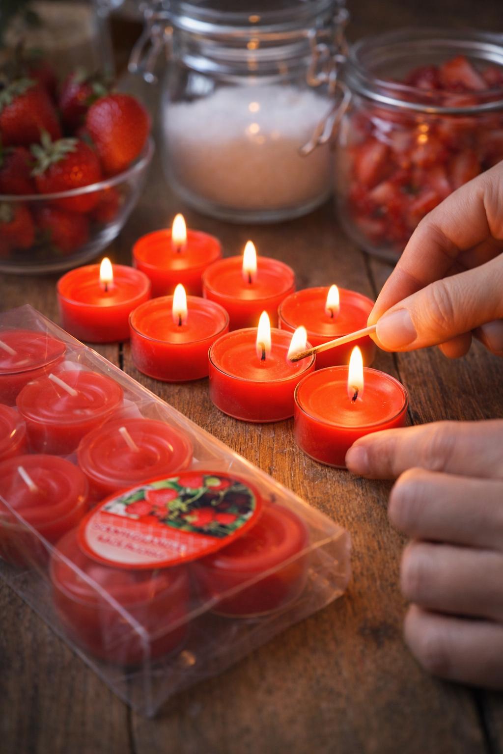 Set i qirinjëve me erë dhredhëze 10copë