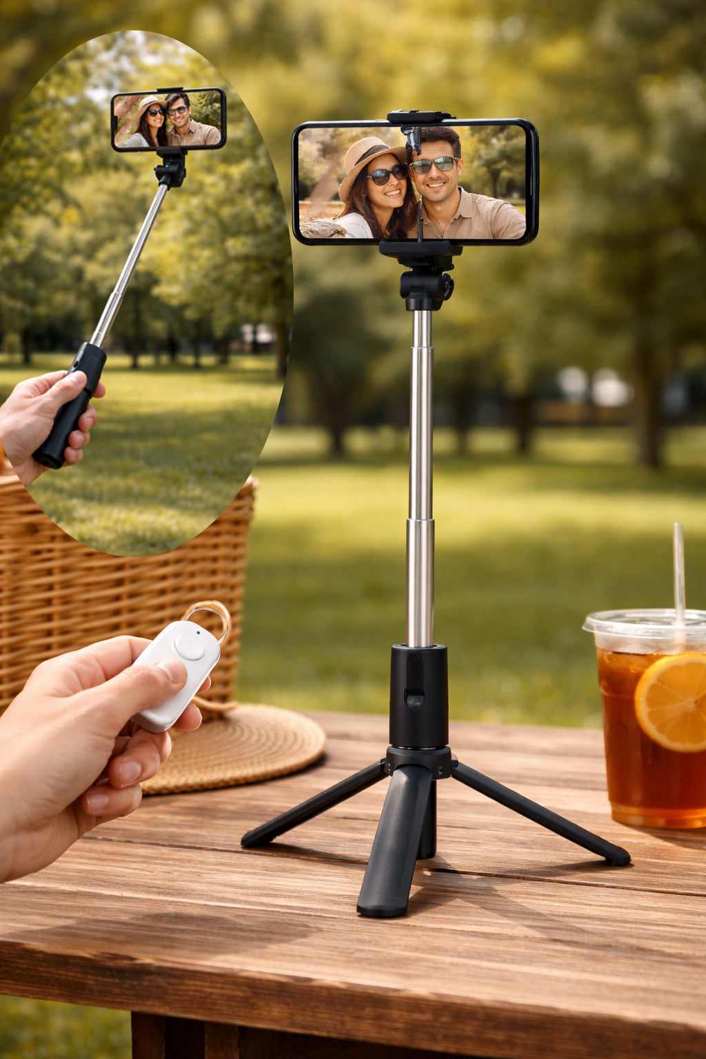 Selfie stick dhe tripod